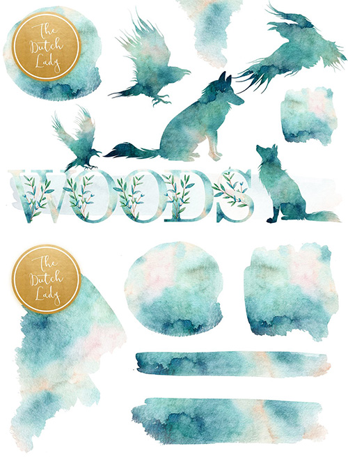 Watercolor Nature Alphabet Cipart 6220497
