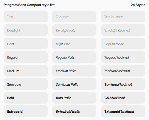 Pangram Sans Super Family - 12 Variable Fonts, 288 Styles! Pangram Sans Super Family - 12 Variable Fonts, 288 Styles!