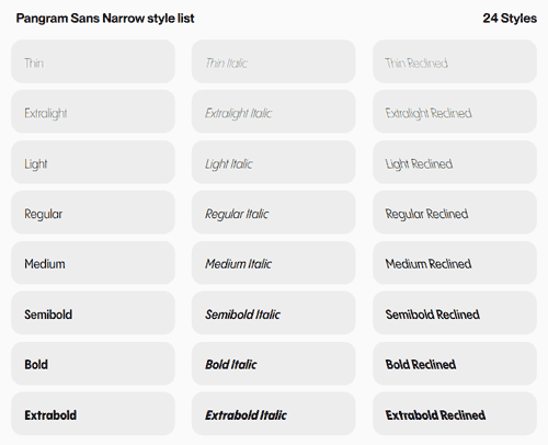 Pangram Sans Super Family - 12 Variable Fonts, 288 Styles! Pangram Sans Super Family - 12 Variable Fonts, 288 Styles!