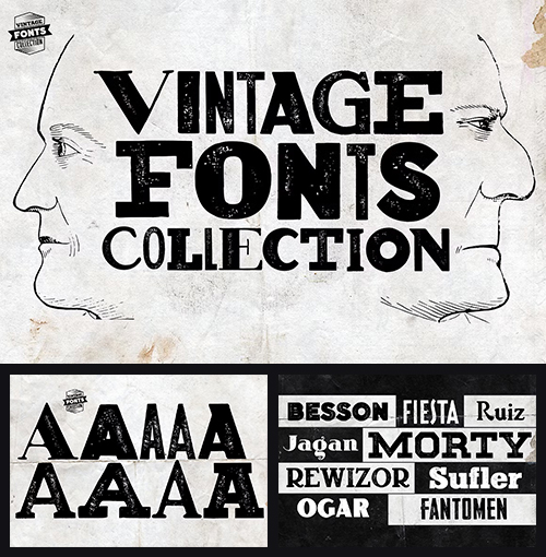 Vintage Fonts Collection - 18 Fonts 3776032