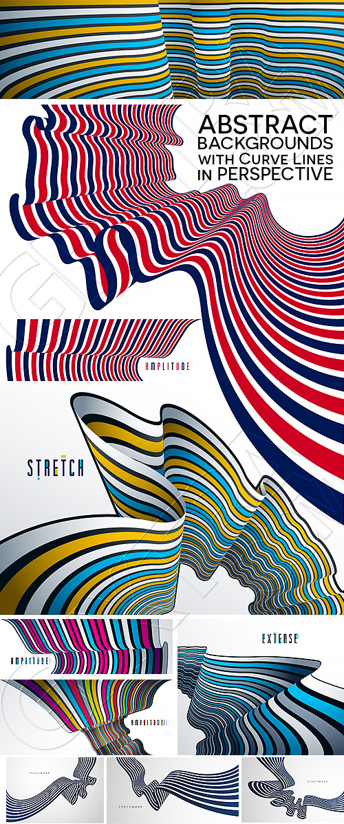 Abstract Background with Curve Lines in Perspective 31xAI