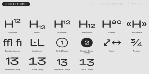 TT Bluescreens Pro - 90 Styles + 1 Variable Font Family v4.0 TT Bluescreens Pro - 90 Styles + 1 Variable Font Family v4.0