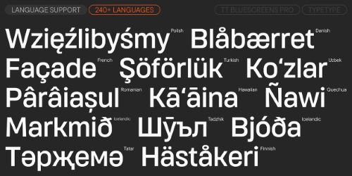 TT Bluescreens Pro - 90 Styles + 1 Variable Font Family v4.0 TT Bluescreens Pro - 90 Styles + 1 Variable Font Family v4.0