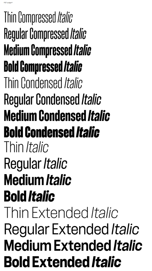 F37 Judge - All Family 144 Static + 6 Variable Fonts v3.000