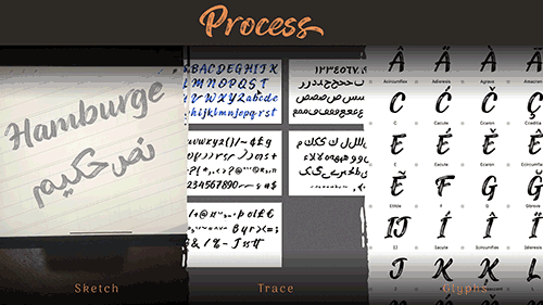 Ink Brush - Vintage Script Brush Fonts Latin & Arabic 4xOTF