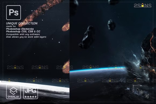 Planets Pack Photo Overlays PNG, JPG 6961253