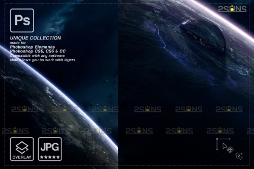 Planets Pack Photo Overlays PNG, JPG 6961253