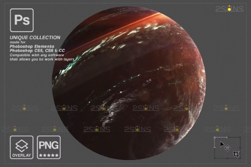 Planets Pack Photo Overlays PNG, JPG 6961253