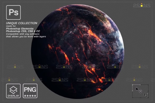 Planets Pack Photo Overlays PNG, JPG 6961253