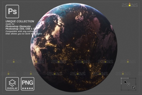 Planets Photoshop Overlay & Space PNG, JPG 16895537