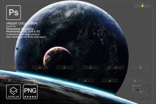 Planets Photoshop Overlay & Space PNG, JPG 16895537