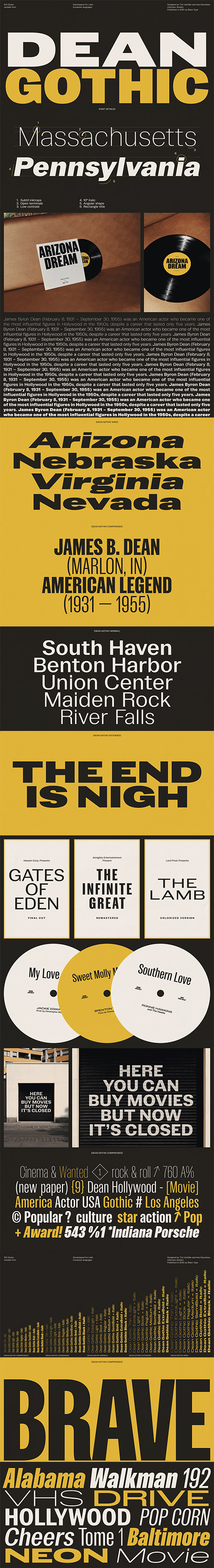 Dean Collection - 400 Styles in 4 Variable Fonts