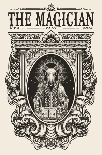 Gothic Vintage Skulls with Sacred Geometry Patterns 35xAI