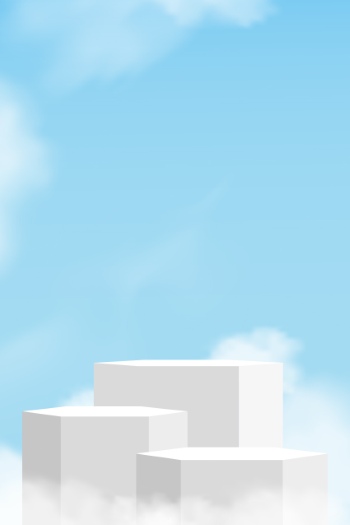 White 3D Podium Step Display Mockups 23xAI