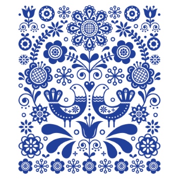 Scandinavian Navy Blue Repetitive Seamless Patterns 62xAI