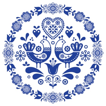 Scandinavian Navy Blue Repetitive Seamless Patterns 62xAI