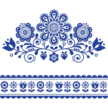 Scandinavian Navy Blue Repetitive Seamless Patterns 62xAI