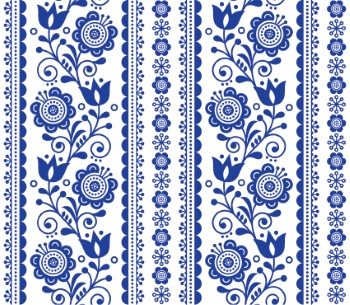 Scandinavian Navy Blue Repetitive Seamless Patterns 62xAI