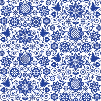 Scandinavian Navy Blue Repetitive Seamless Patterns 62xAI