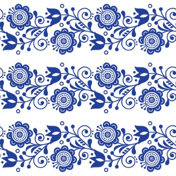 Scandinavian Navy Blue Repetitive Seamless Patterns 62xAI