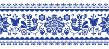 Scandinavian Navy Blue Repetitive Seamless Patterns 62xAI