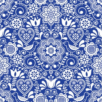 Scandinavian Navy Blue Repetitive Seamless Patterns 62xAI