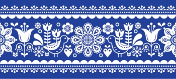 Scandinavian Navy Blue Repetitive Seamless Patterns 62xAI
