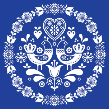 Scandinavian Navy Blue Repetitive Seamless Patterns 62xAI