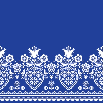 Scandinavian Navy Blue Repetitive Seamless Patterns 62xAI