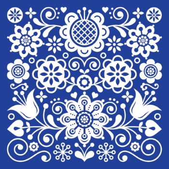 Scandinavian Navy Blue Repetitive Seamless Patterns 62xAI