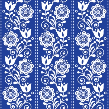 Scandinavian Navy Blue Repetitive Seamless Patterns 62xAI