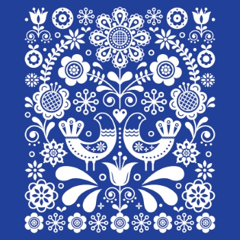 Scandinavian Navy Blue Repetitive Seamless Patterns 62xAI