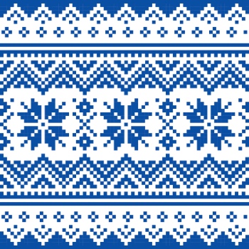 Scandinavian Navy Blue Repetitive Seamless Patterns 62xAI