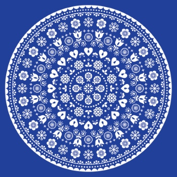 Scandinavian Navy Blue Repetitive Seamless Patterns 62xAI