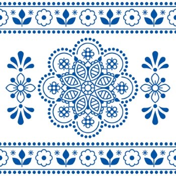 Scandinavian Navy Blue Repetitive Seamless Patterns 62xAI