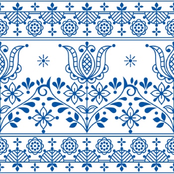 Scandinavian Navy Blue Repetitive Seamless Patterns 62xAI