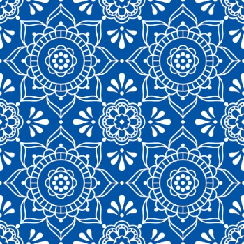 Scandinavian Navy Blue Repetitive Seamless Patterns 62xAI