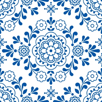 Scandinavian Navy Blue Repetitive Seamless Patterns 62xAI