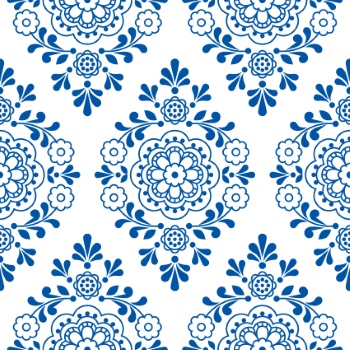 Scandinavian Navy Blue Repetitive Seamless Patterns 62xAI