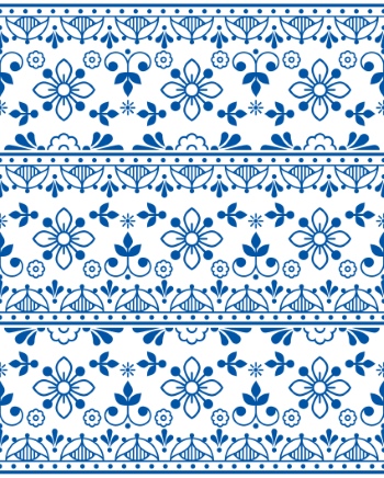 Scandinavian Navy Blue Repetitive Seamless Patterns 62xAI