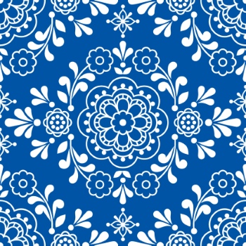 Scandinavian Navy Blue Repetitive Seamless Patterns 62xAI