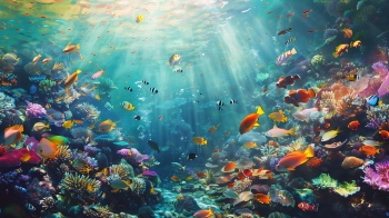 Underwater Kaleidoscope Marine Life 19xJPEG