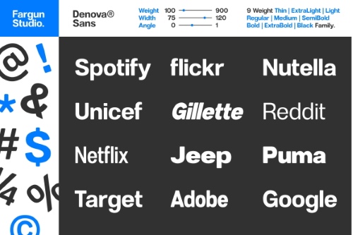 Denova - 90 Static Styles + Variable Font Family 292291853