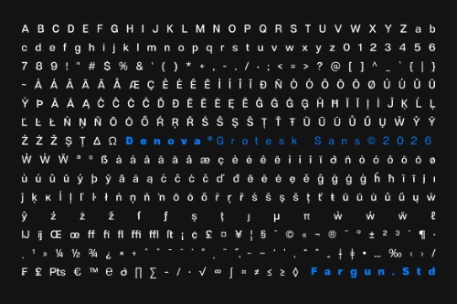 Denova - 90 Static Styles + Variable Font Family 292291853