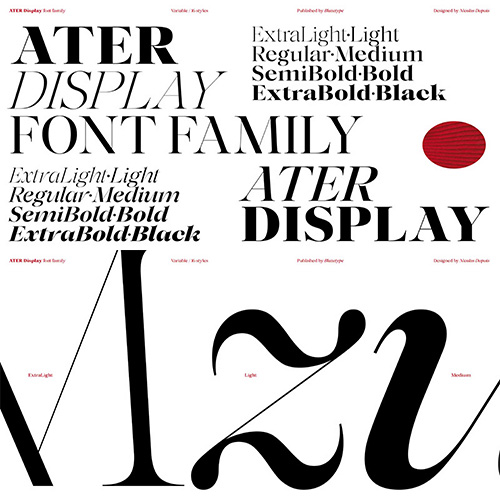 Ater Display - 16 Static Styles + Variable Font Family Ater Display - 16 Static Styles + Variable Font Family