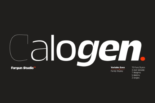 Calogen Grotesk Family - 70 Static Styles + 1 Variable Font