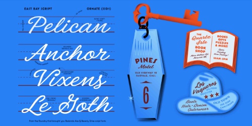 East Bay Script Typeface - 5 Styles Font Family