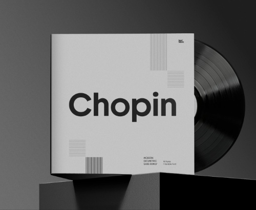 Chopin - 18 Static + 2 Variable Font Family UPDATED
