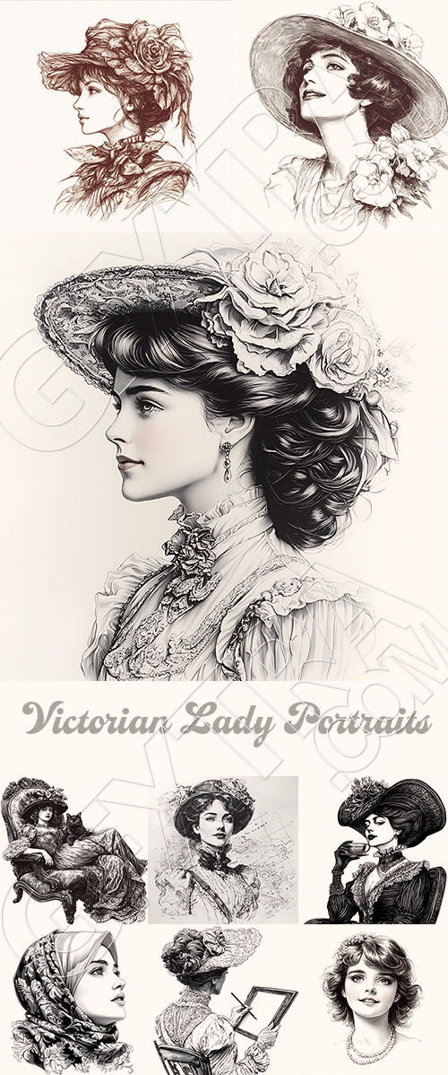 Victorian Lady Portraits 26xJPEG