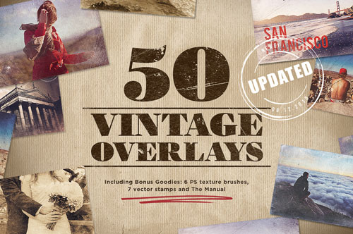 50 Vintage Overlays + Bonus PNG 327736 